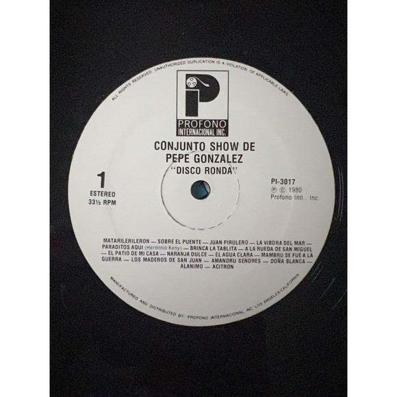 Conjunto Show De Pepe Gonzalez Disco Ronda LP 1980 Profono PI-3017 EX SHRINK - Picture 5 of 7